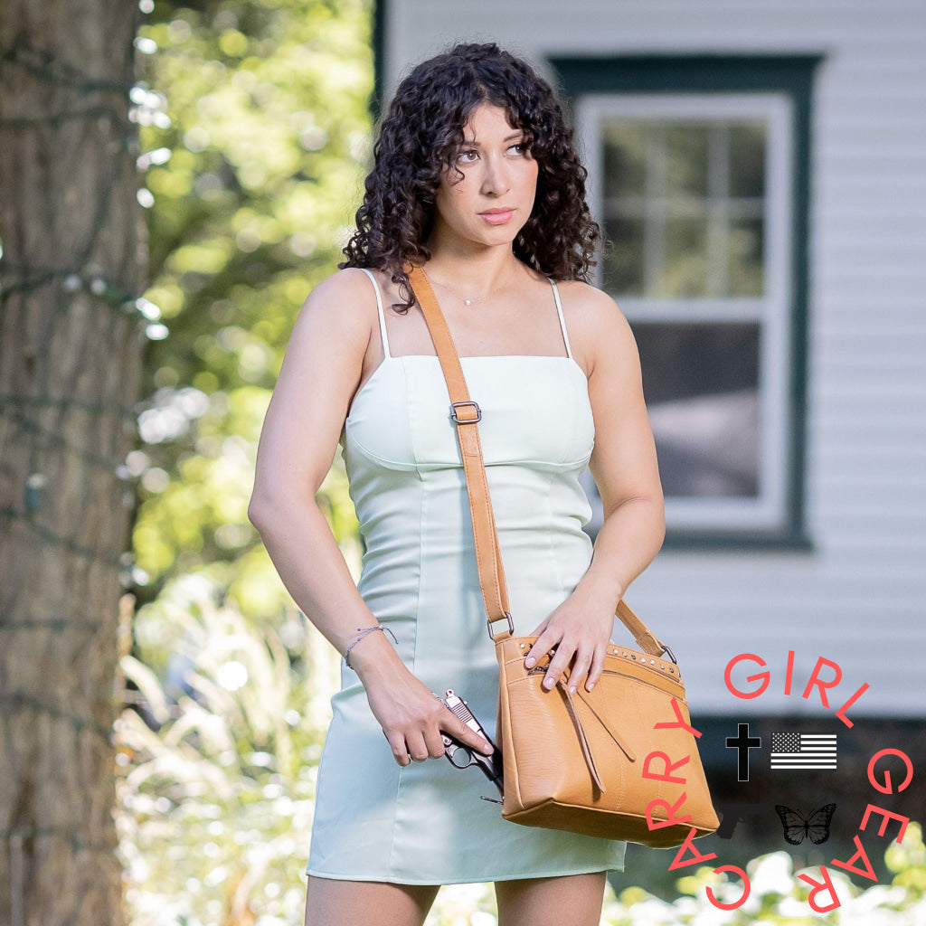 Concealed Carry Brynn Leather Crossbody By Lady Conceal Bags