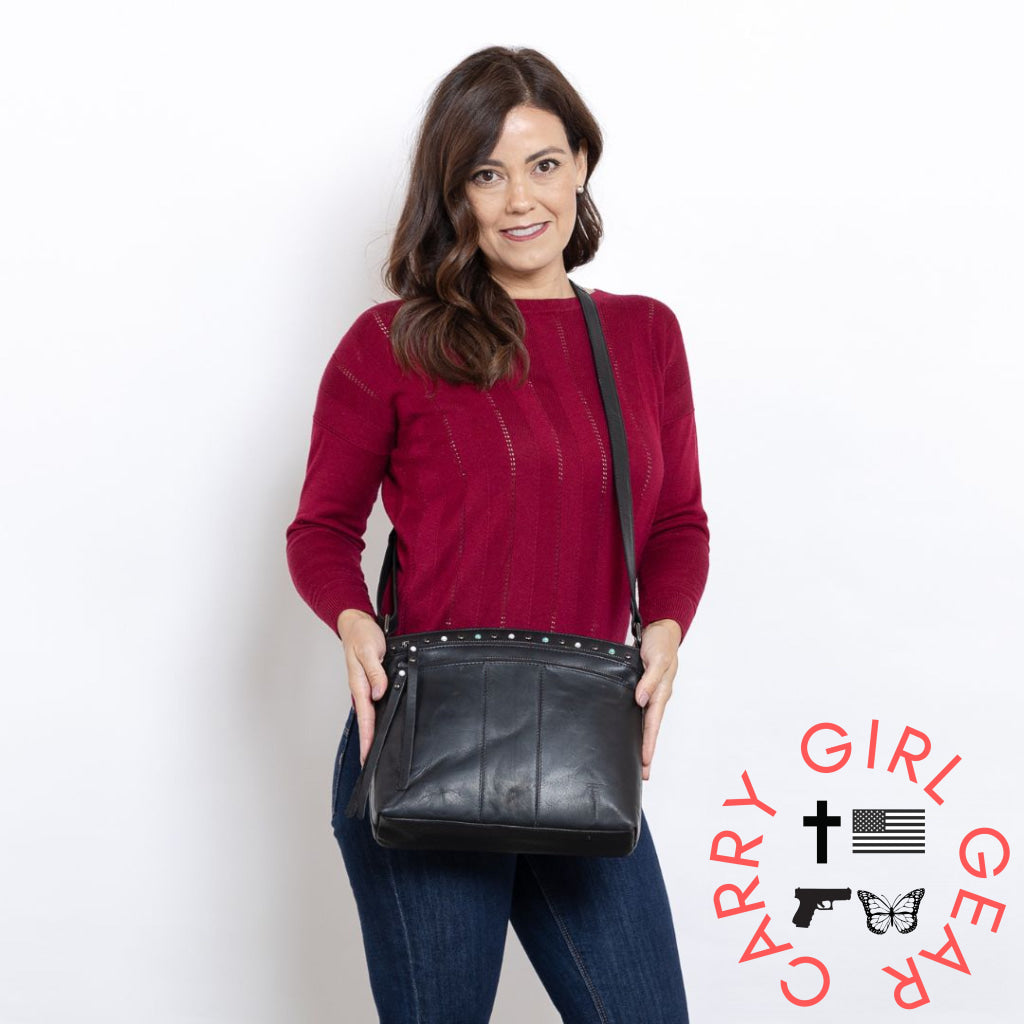 Concealed Carry Brynn Leather Crossbody By Lady Conceal Bags