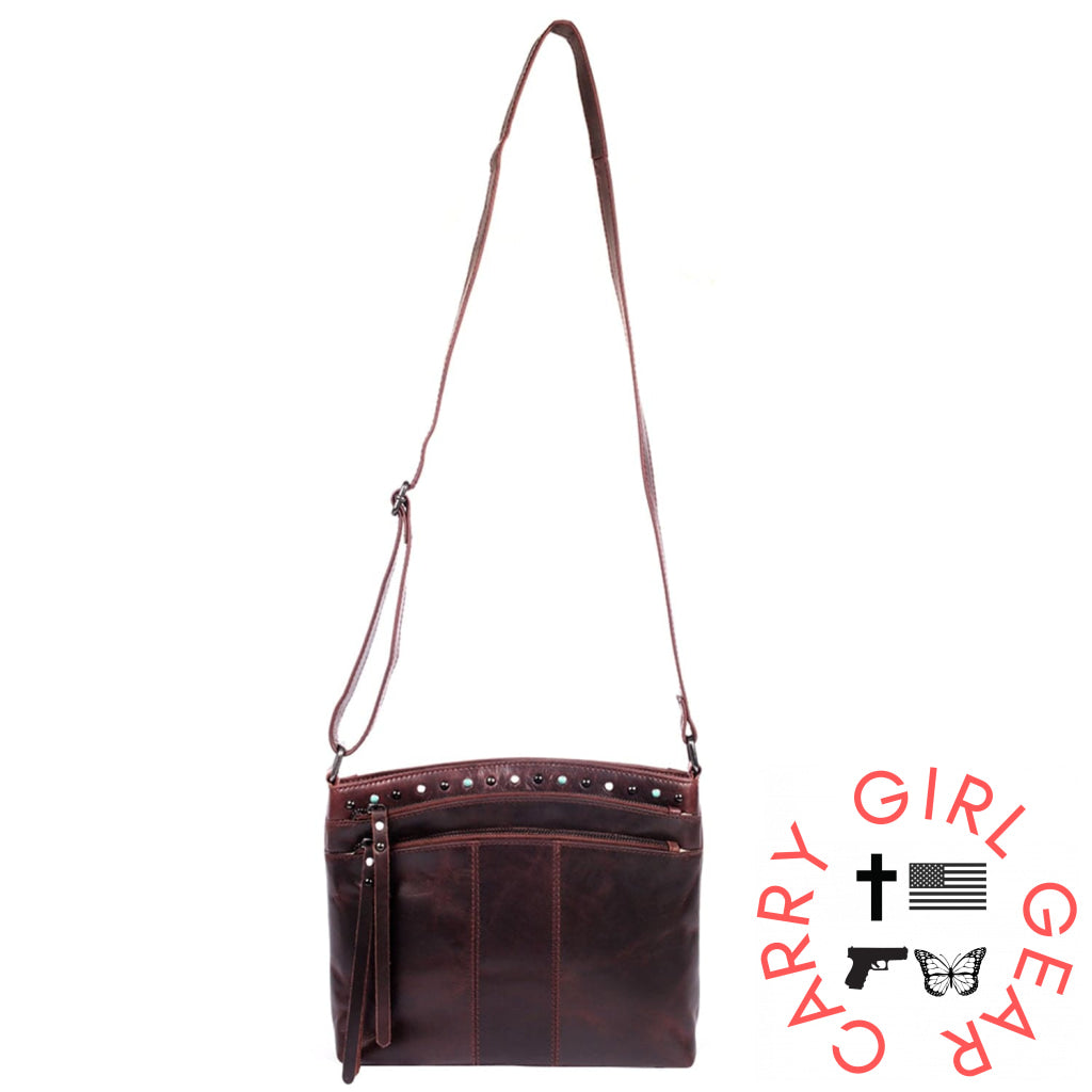 Concealed Carry Brynn Leather Crossbody By Lady Conceal Bags