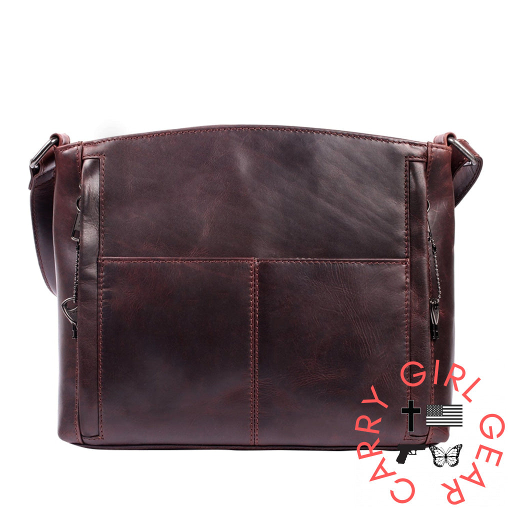 Concealed Carry Brynn Leather Crossbody By Lady Conceal Bags