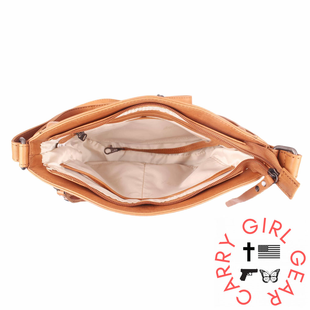 Concealed Carry Brynn Leather Crossbody By Lady Conceal Bags