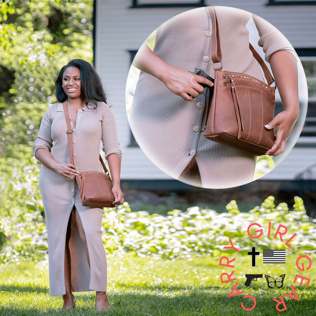 Concealed Carry Brynn Leather Crossbody By Lady Conceal Bags