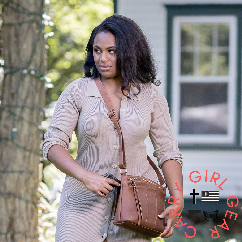 Concealed Carry Brynn Leather Crossbody By Lady Conceal Bags