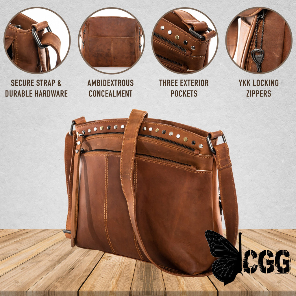 Concealed Carry Brynn Leather Crossbody By Lady Conceal Bags