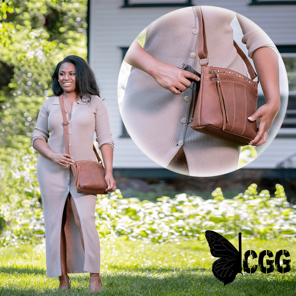 Concealed Carry Brynn Leather Crossbody By Lady Conceal Bags