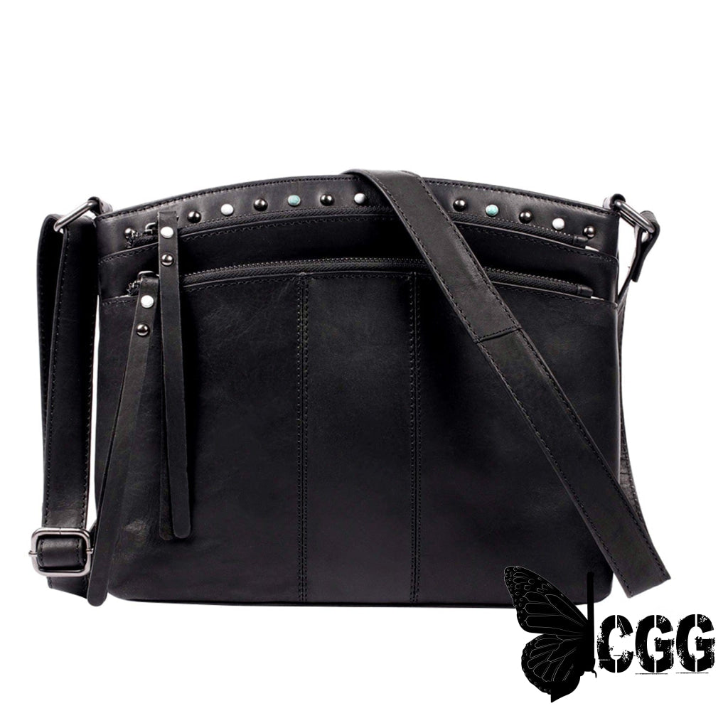 Concealed Carry Brynn Leather Crossbody By Lady Conceal Black Bags