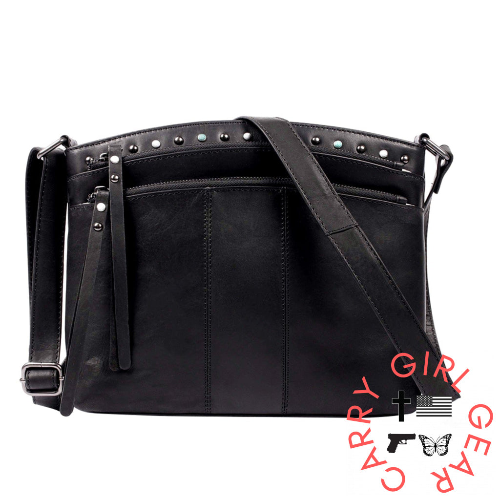 Concealed Carry Brynn Leather Crossbody By Lady Conceal Black Bags
