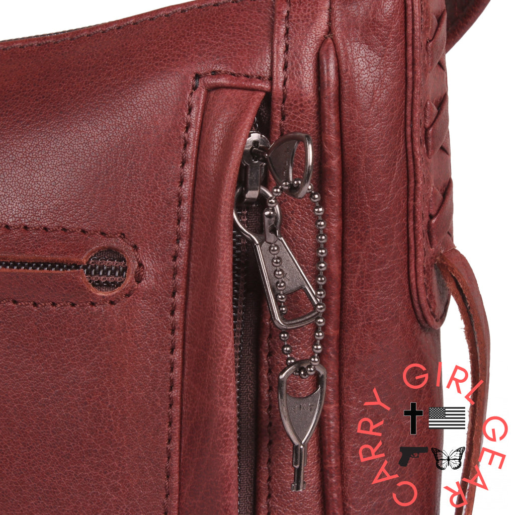 Concealed Carry Callie Leather Crossbody By Lady Conceal Bags