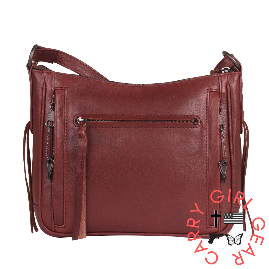 Concealed Carry Callie Leather Crossbody By Lady Conceal Bags