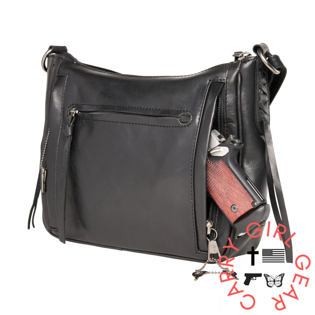 Concealed Carry Callie Leather Crossbody By Lady Conceal Bags