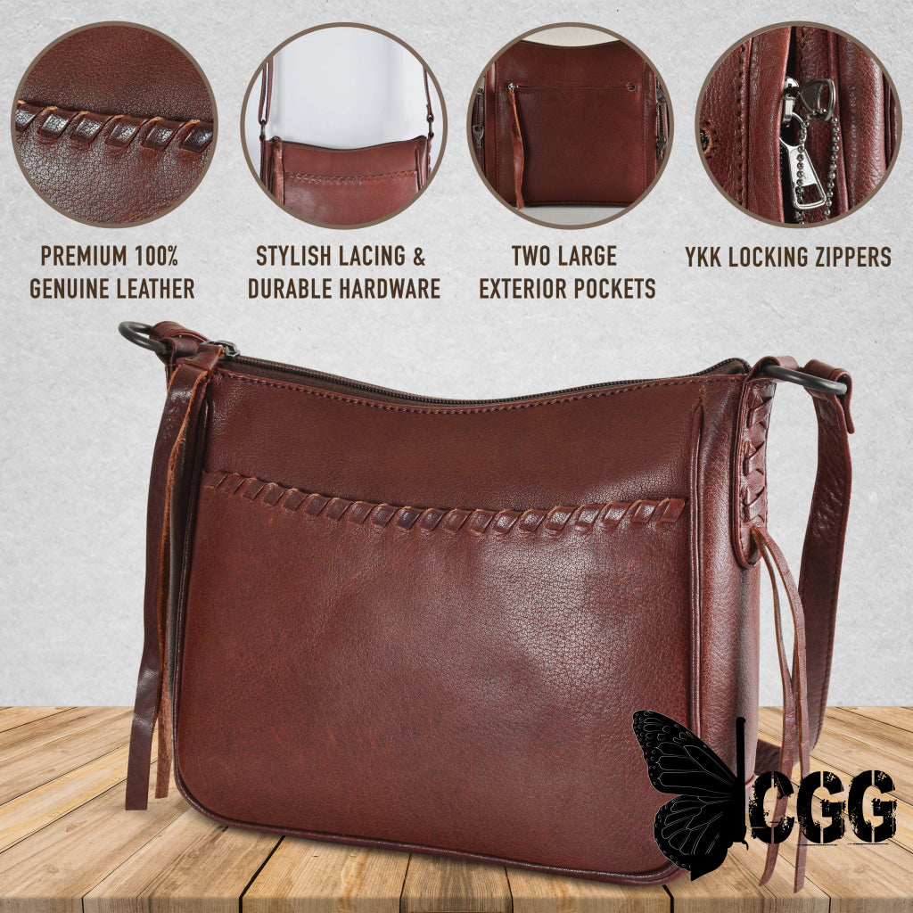 Concealed Carry Callie Leather Crossbody By Lady Conceal Bags