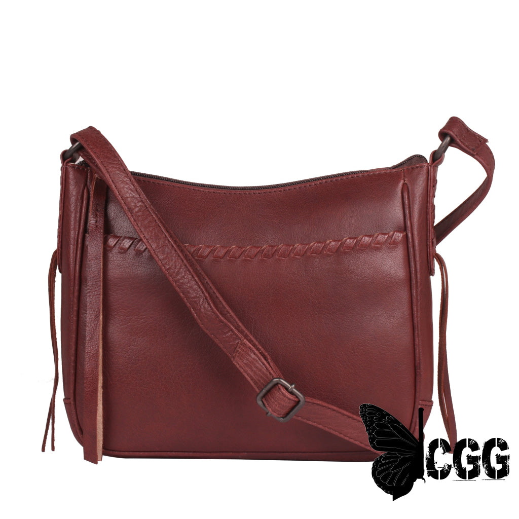 Concealed Carry Callie Leather Crossbody By Lady Conceal Mahogany Bags