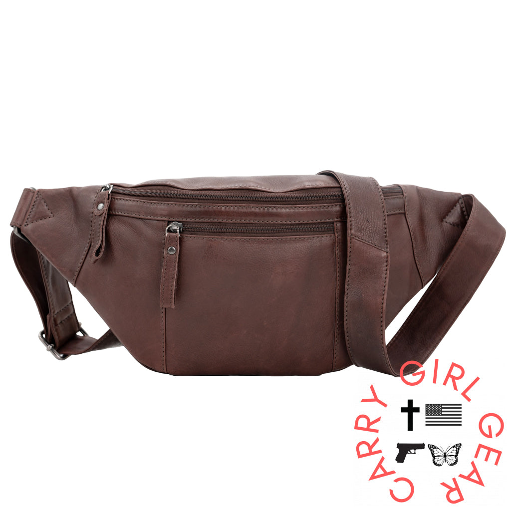 Concealed Carry Charlie Magnetic Sling by Lady Conceal Dark Brown