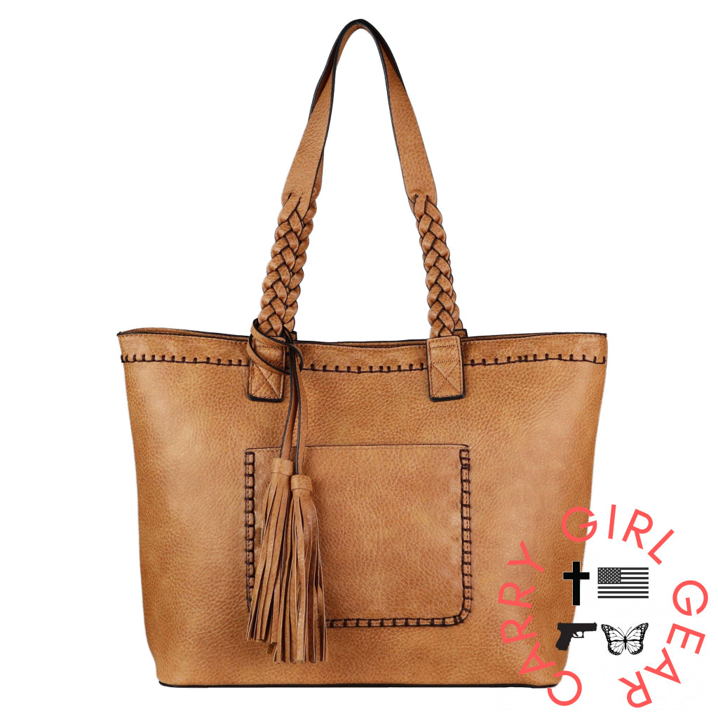 Concealed Carry Cora Tote By Lady Conceal Cinnamon Totes