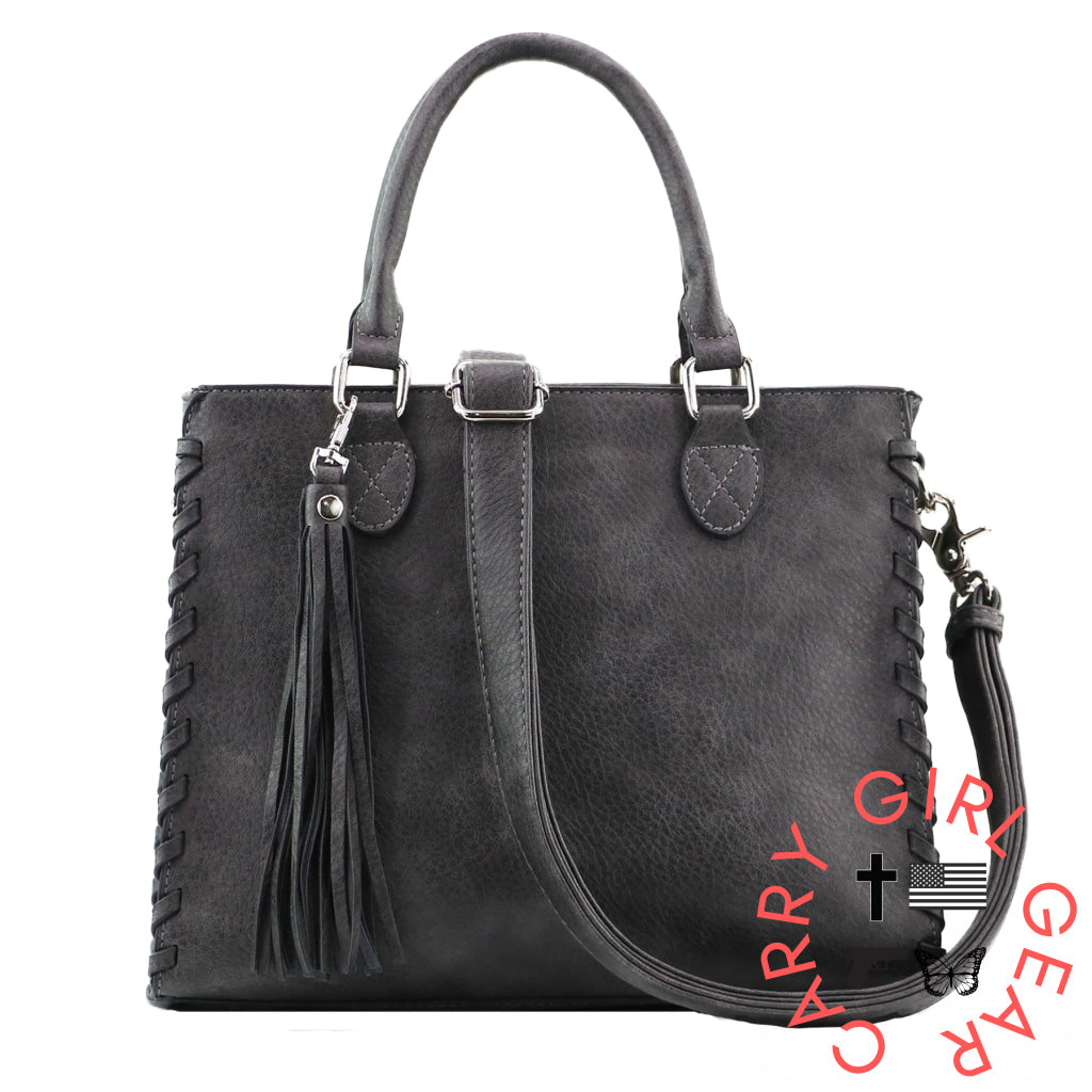 Concealed Carry Crossbody Ann Satchel By Lady Conceal Gray Satchels
