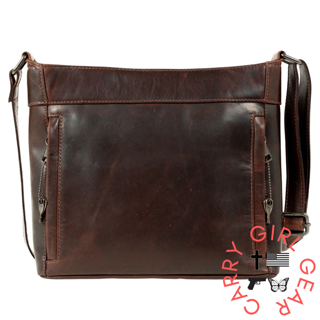Concealed Carry Delaney Leather Crossbody By Lady Conceal Bags