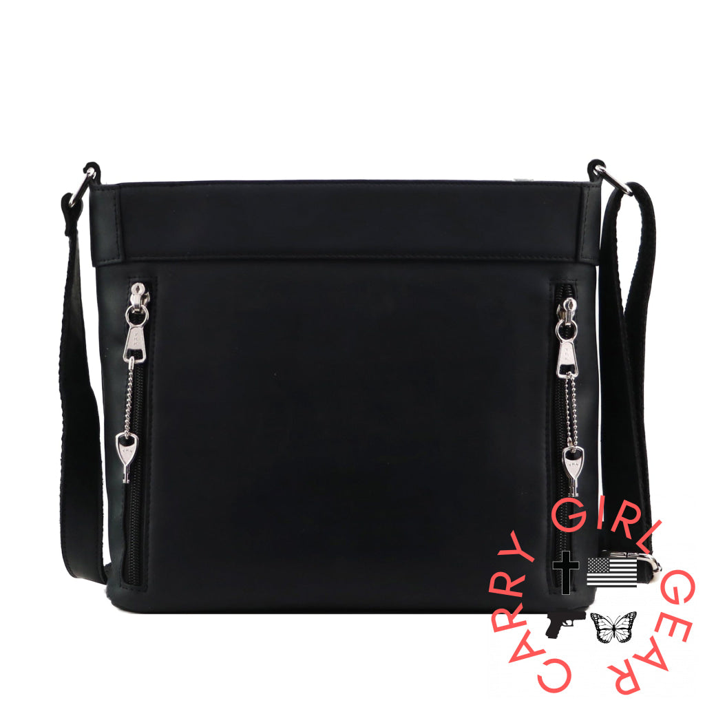 Concealed Carry Delaney Leather Crossbody By Lady Conceal Bags