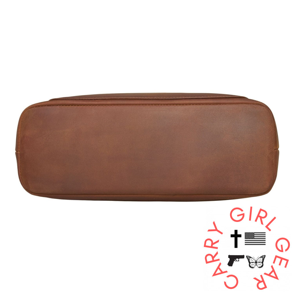 Concealed Carry Delaney Leather Crossbody By Lady Conceal Bags