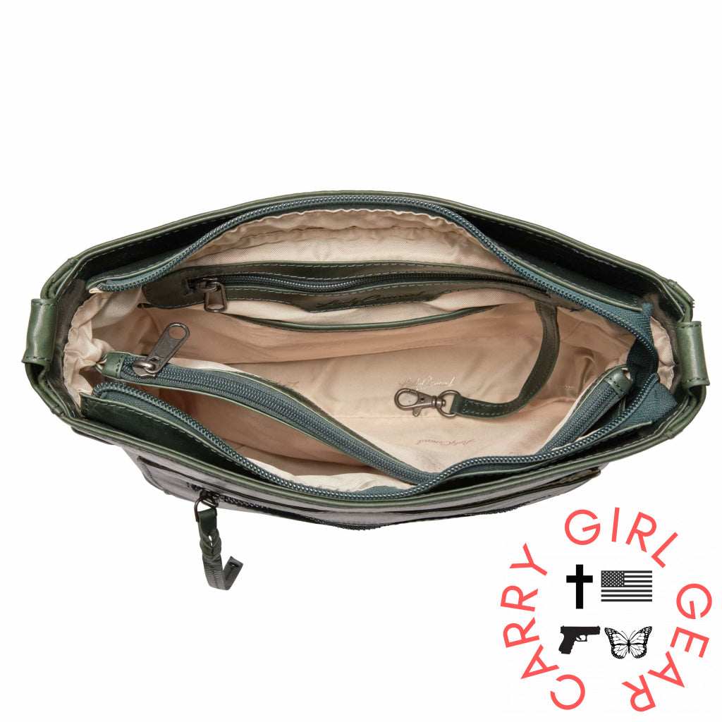 Concealed Carry Delaney Leather Crossbody By Lady Conceal Bags