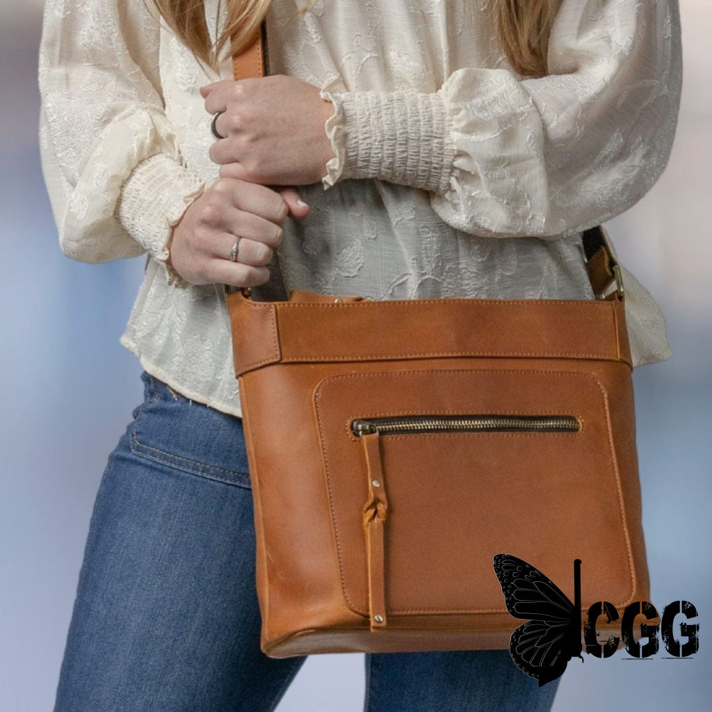 Concealed Carry Delaney Leather Crossbody By Lady Conceal Bags