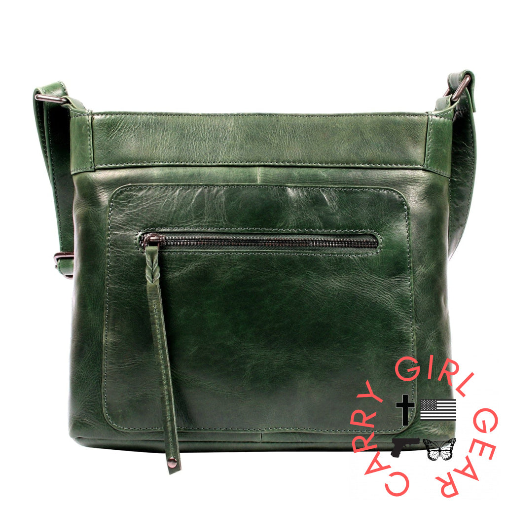 Concealed Carry Delaney Leather Crossbody By Lady Conceal Bags
