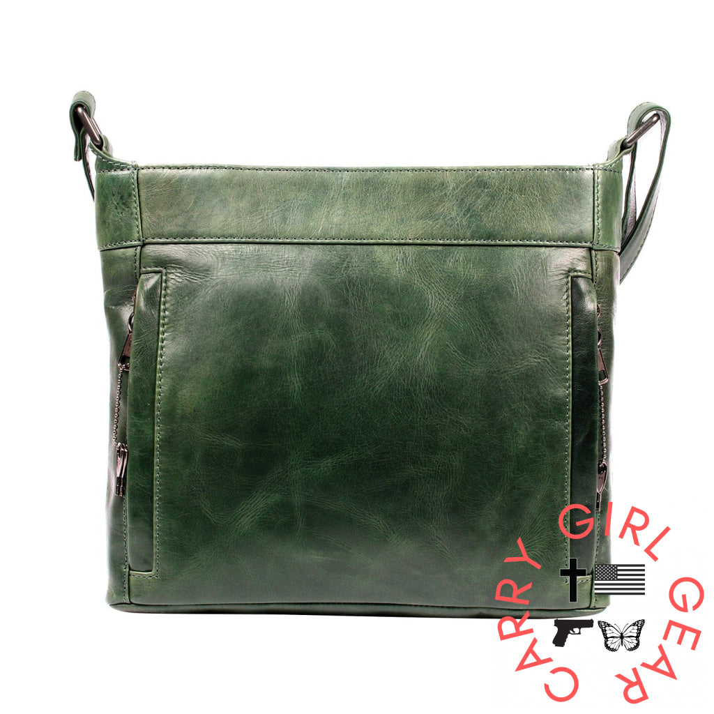 Concealed Carry Delaney Leather Crossbody By Lady Conceal Bags