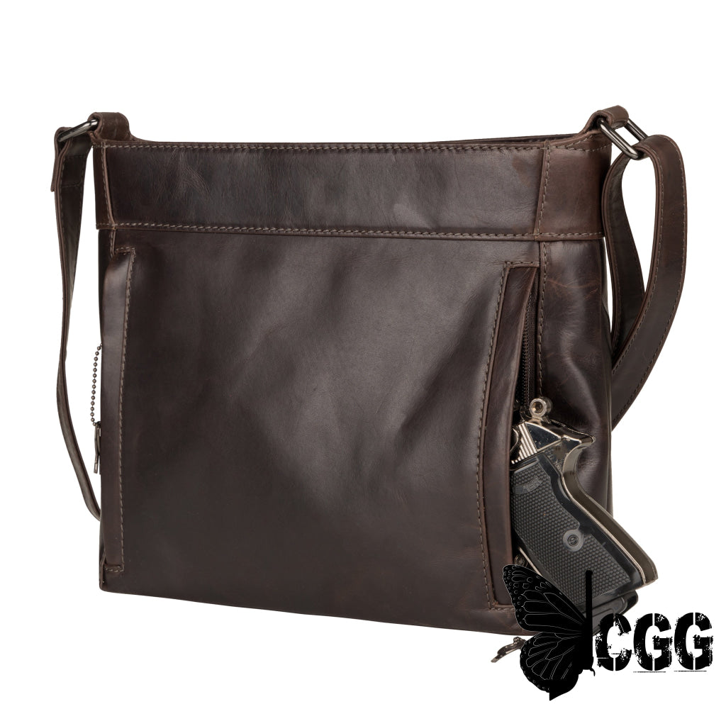 Concealed Carry Delaney Leather Crossbody By Lady Conceal Bags