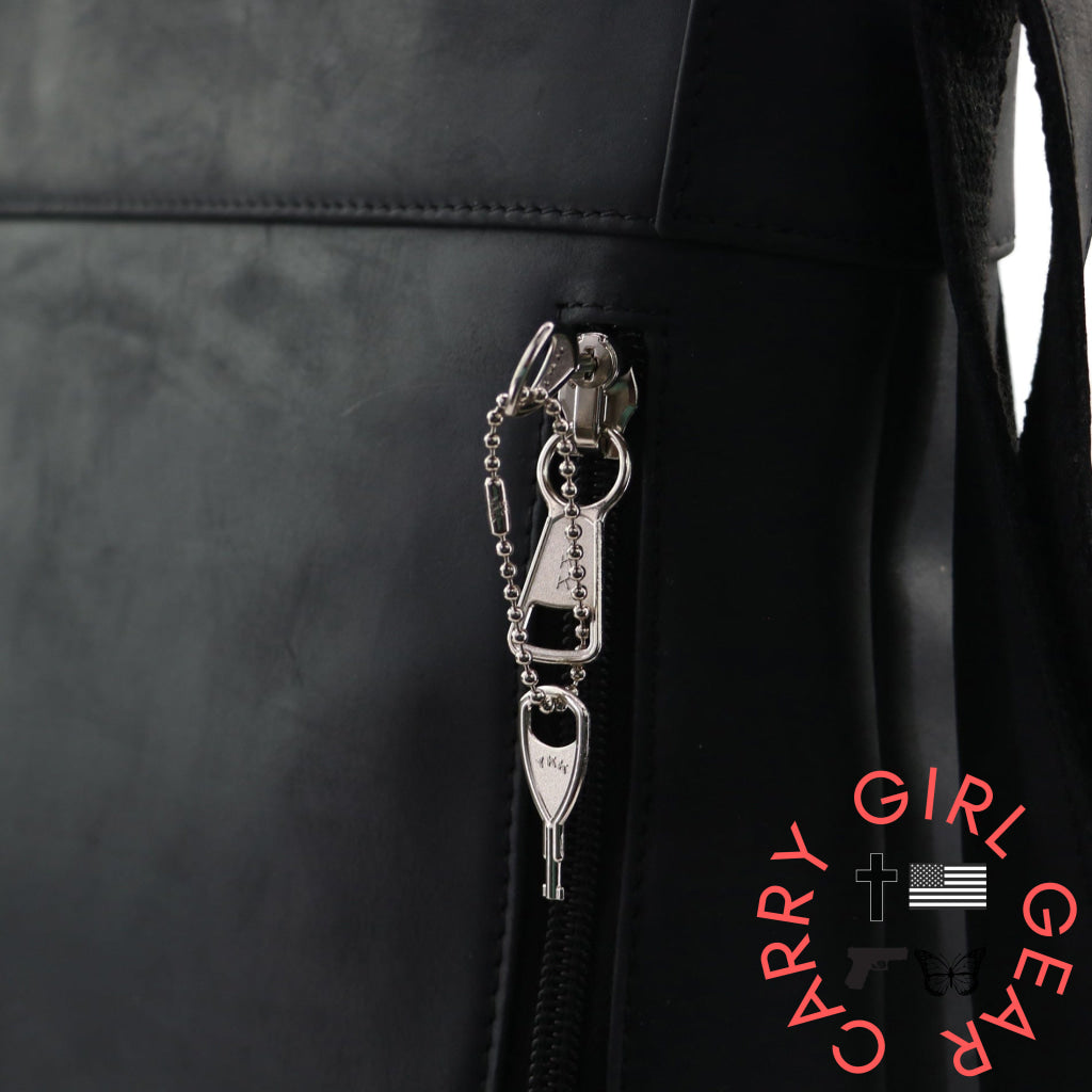 Concealed Carry Delaney Leather Crossbody By Lady Conceal Bags