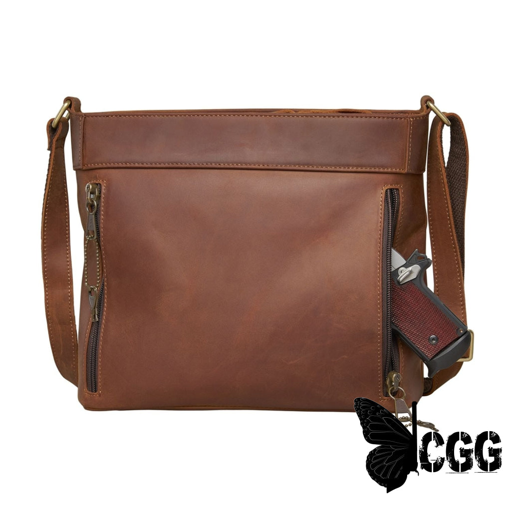 Concealed Carry Delaney Leather Crossbody By Lady Conceal Bags