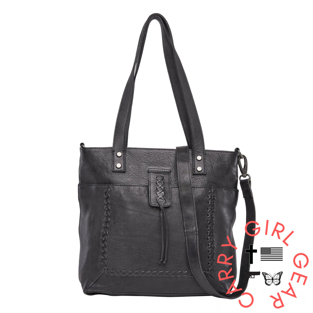 Concealed Carry Eden Leather Tote By Lady Conceal Black Totes