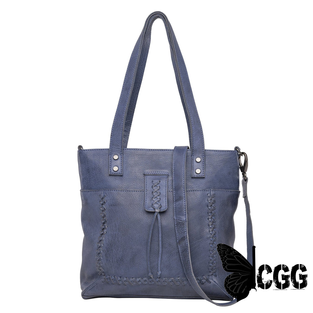 Concealed Carry Eden Leather Tote By Lady Conceal Blue Totes