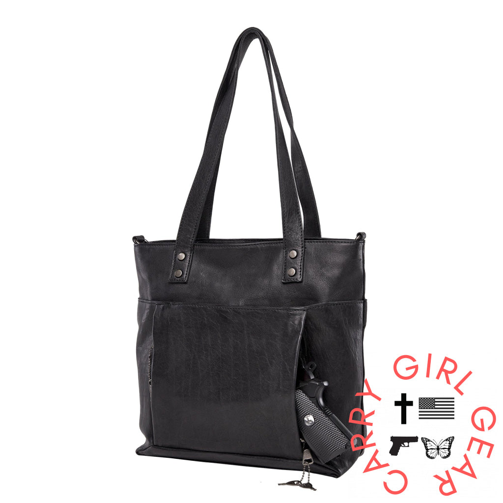 Concealed Carry Eden Leather Tote By Lady Conceal Totes