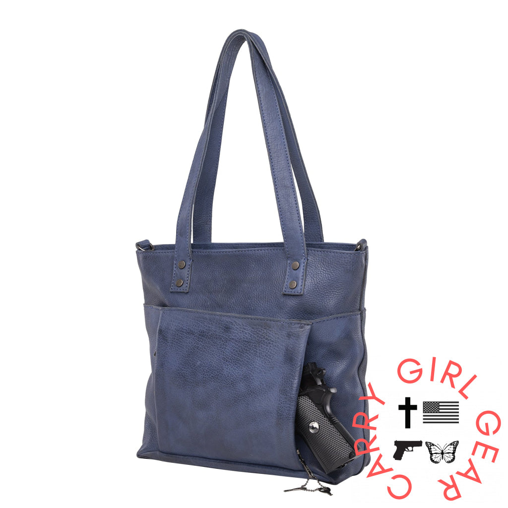 Concealed Carry Eden Leather Tote By Lady Conceal Totes