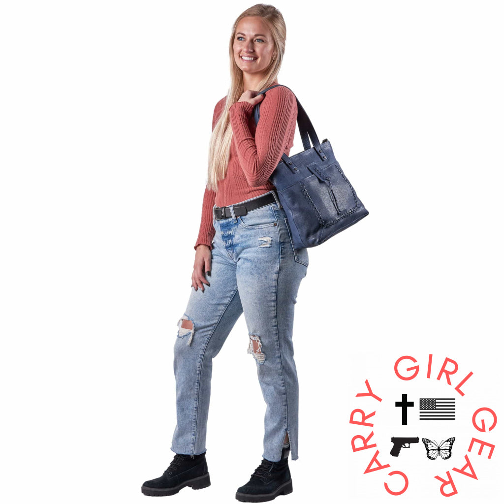 Concealed Carry Eden Leather Tote By Lady Conceal Totes