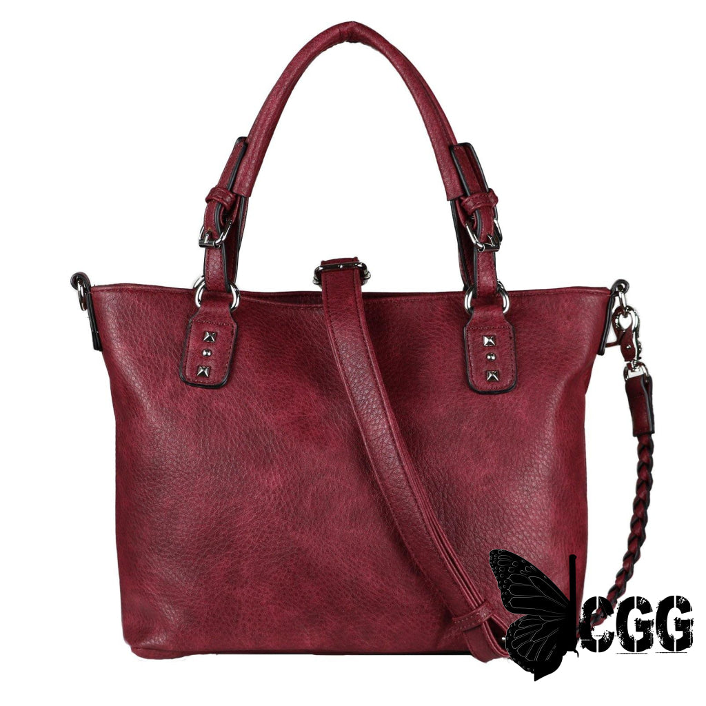 Concealed Carry Ella Satchel By Lady Conceal Burgundy Satchels