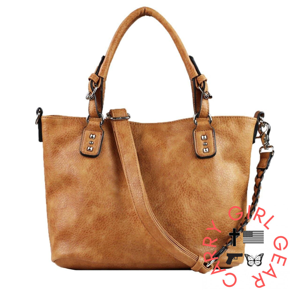 Concealed Carry Ella Satchel By Lady Conceal Cinnamon Satchels