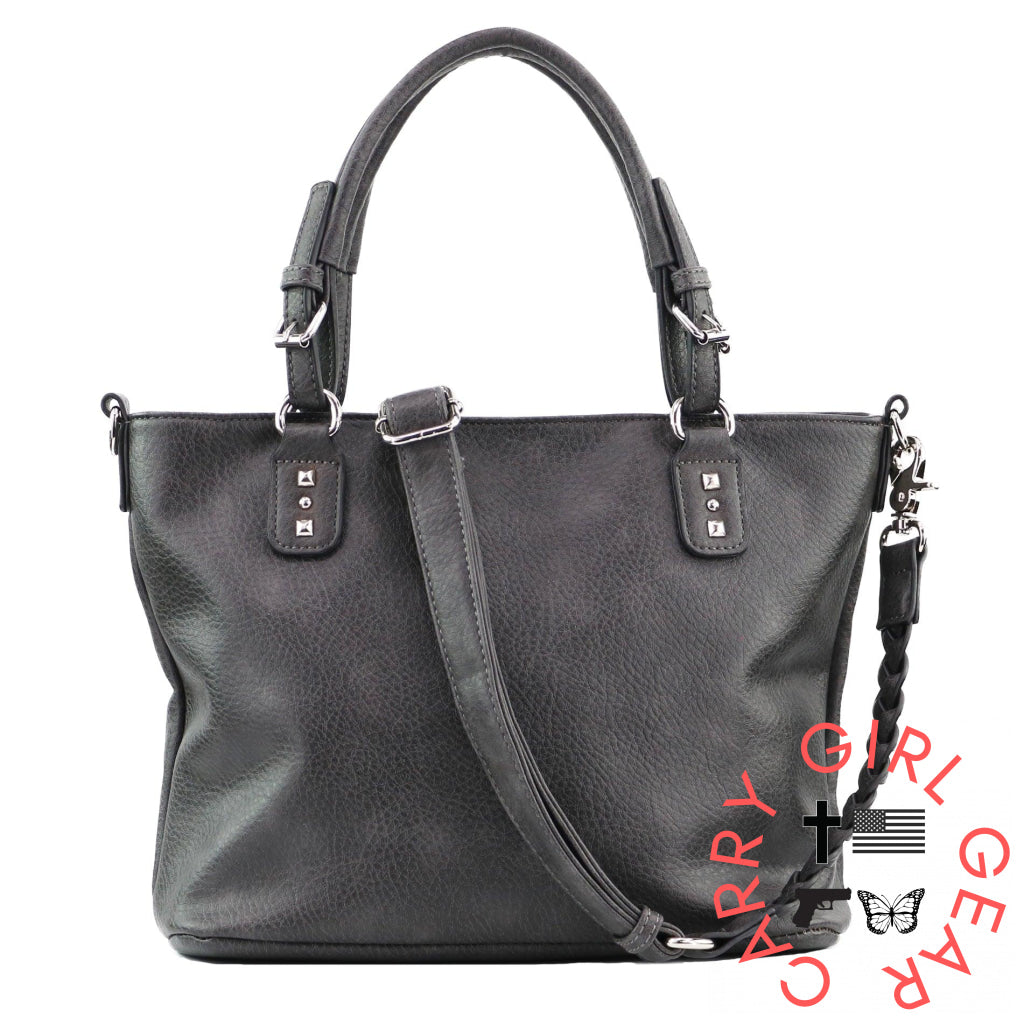 Concealed Carry Ella Satchel By Lady Conceal Gray Satchels
