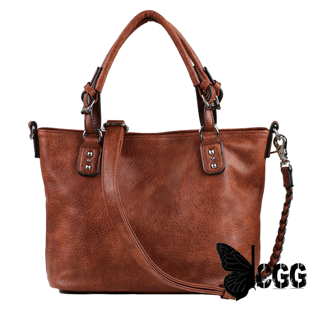 Concealed Carry Ella Satchel By Lady Conceal Mahogany Satchels