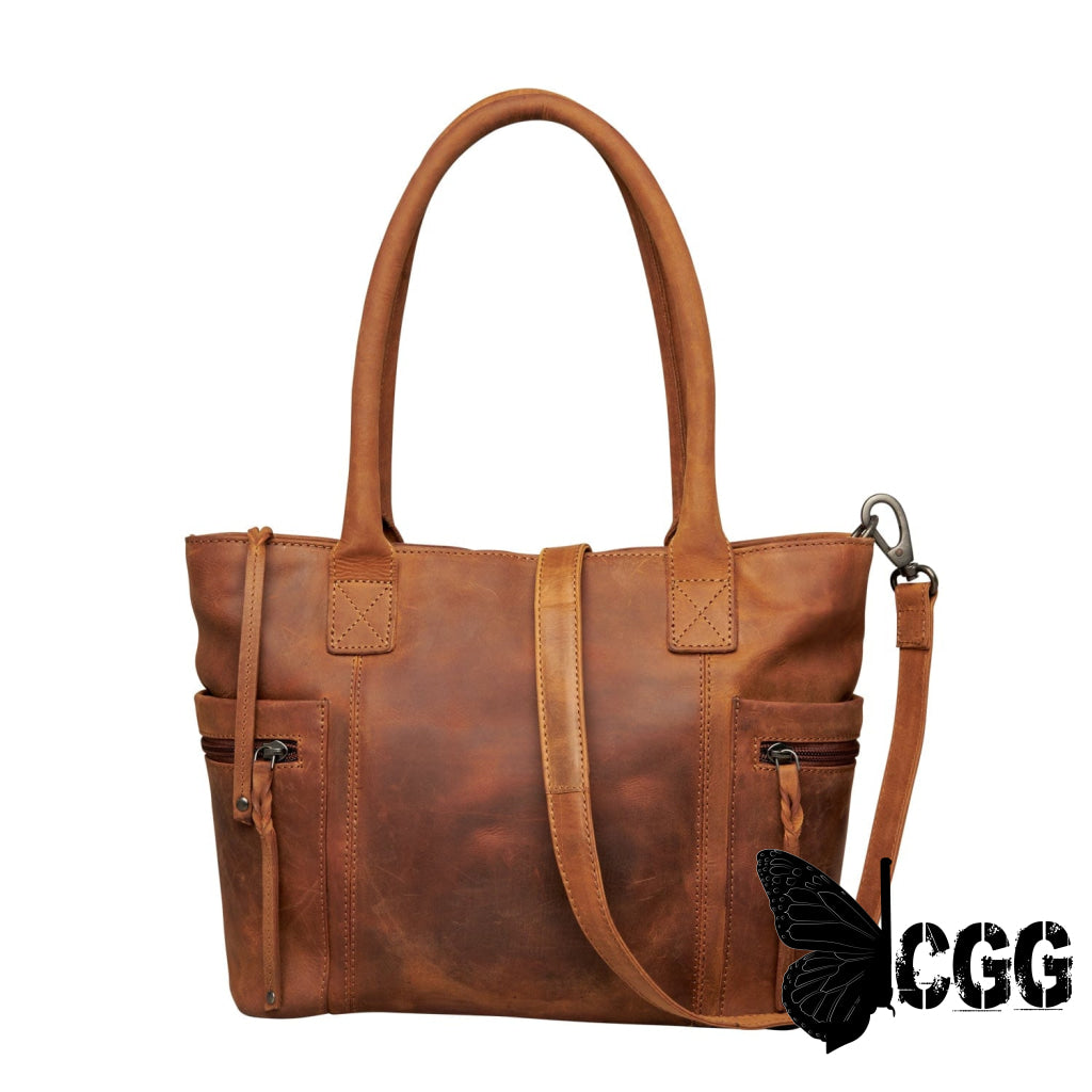 Concealed Carry Emerson Satchel By Lady Conceal Cognac Satchels