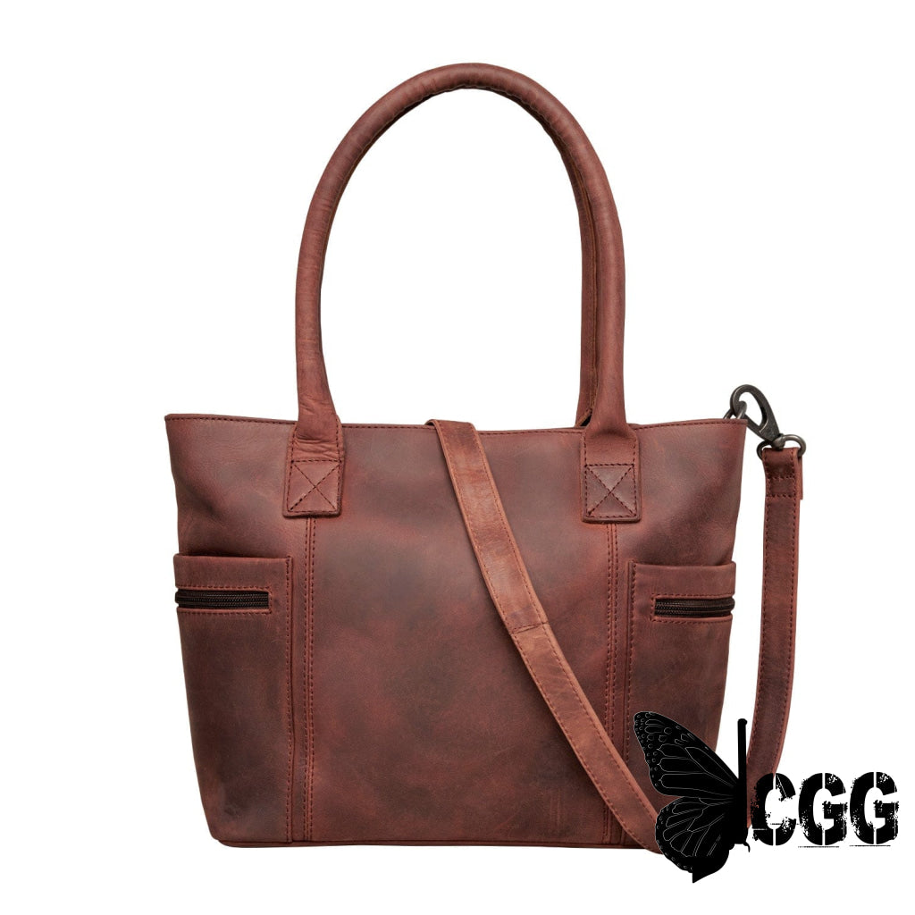 Concealed Carry Emerson Satchel By Lady Conceal Mahogany Satchels