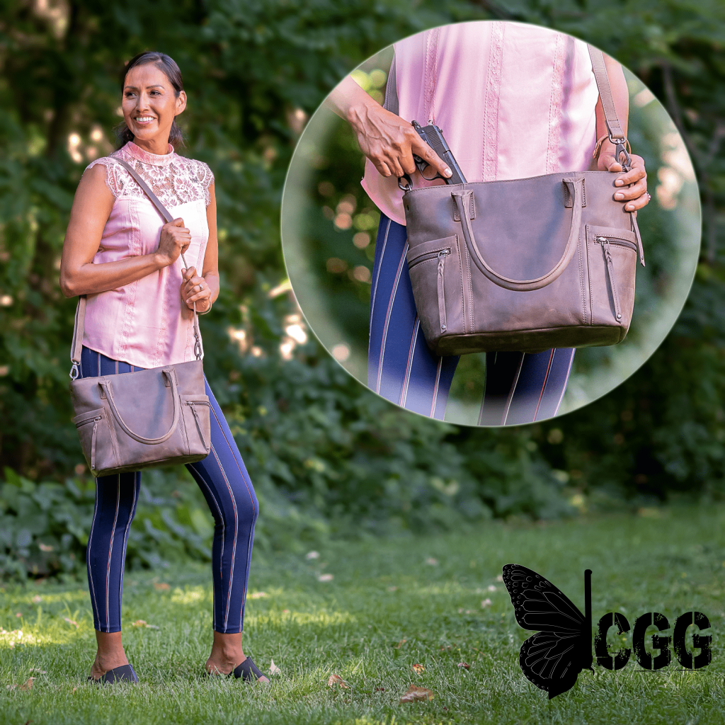 Concealed Carry Emerson Satchel By Lady Conceal Gray Satchels