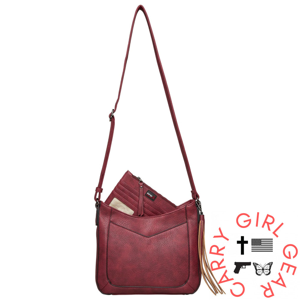 Concealed Carry Emery Crossbody With Rfid Slim Wallet By Lady Conceal Bags