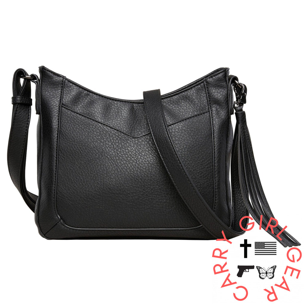 Concealed Carry Emery Crossbody With Rfid Slim Wallet By Lady Conceal Black Bags