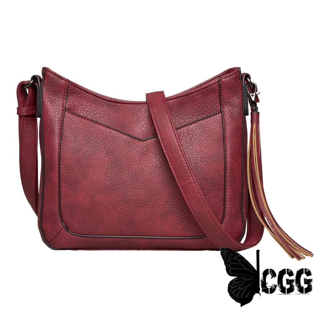 Concealed Carry Emery Crossbody With Rfid Slim Wallet By Lady Conceal Burgundy Bags