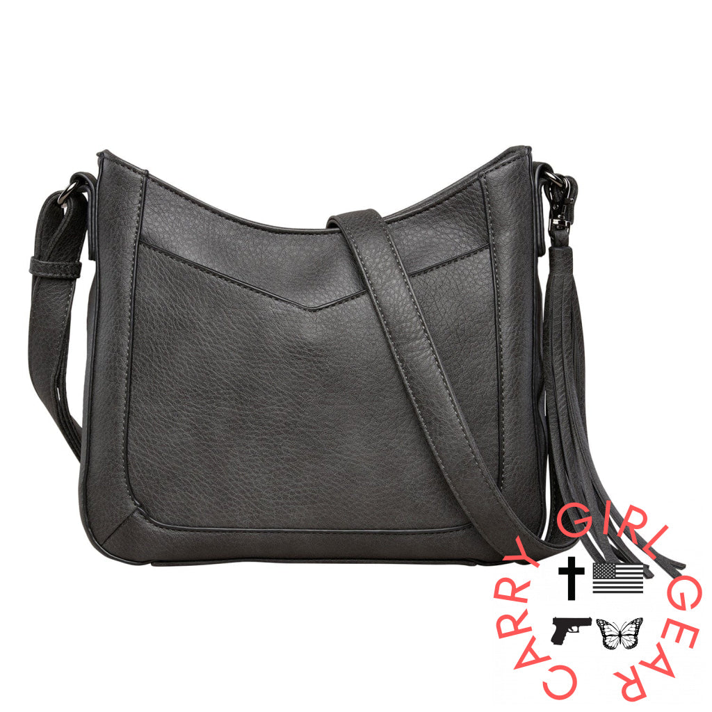 Concealed Carry Emery Crossbody With Rfid Slim Wallet By Lady Conceal Gray Bags