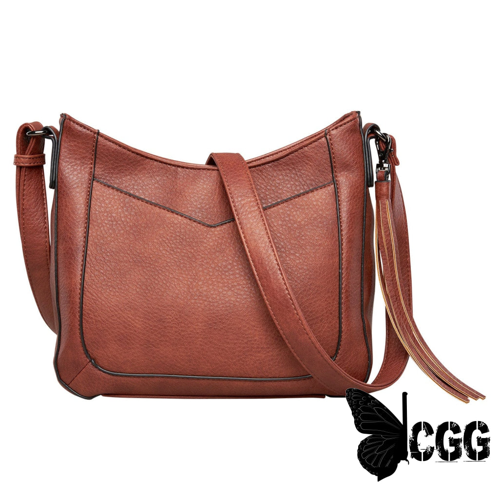 Concealed Carry Emery Crossbody With Rfid Slim Wallet By Lady Conceal Mahogany Bags