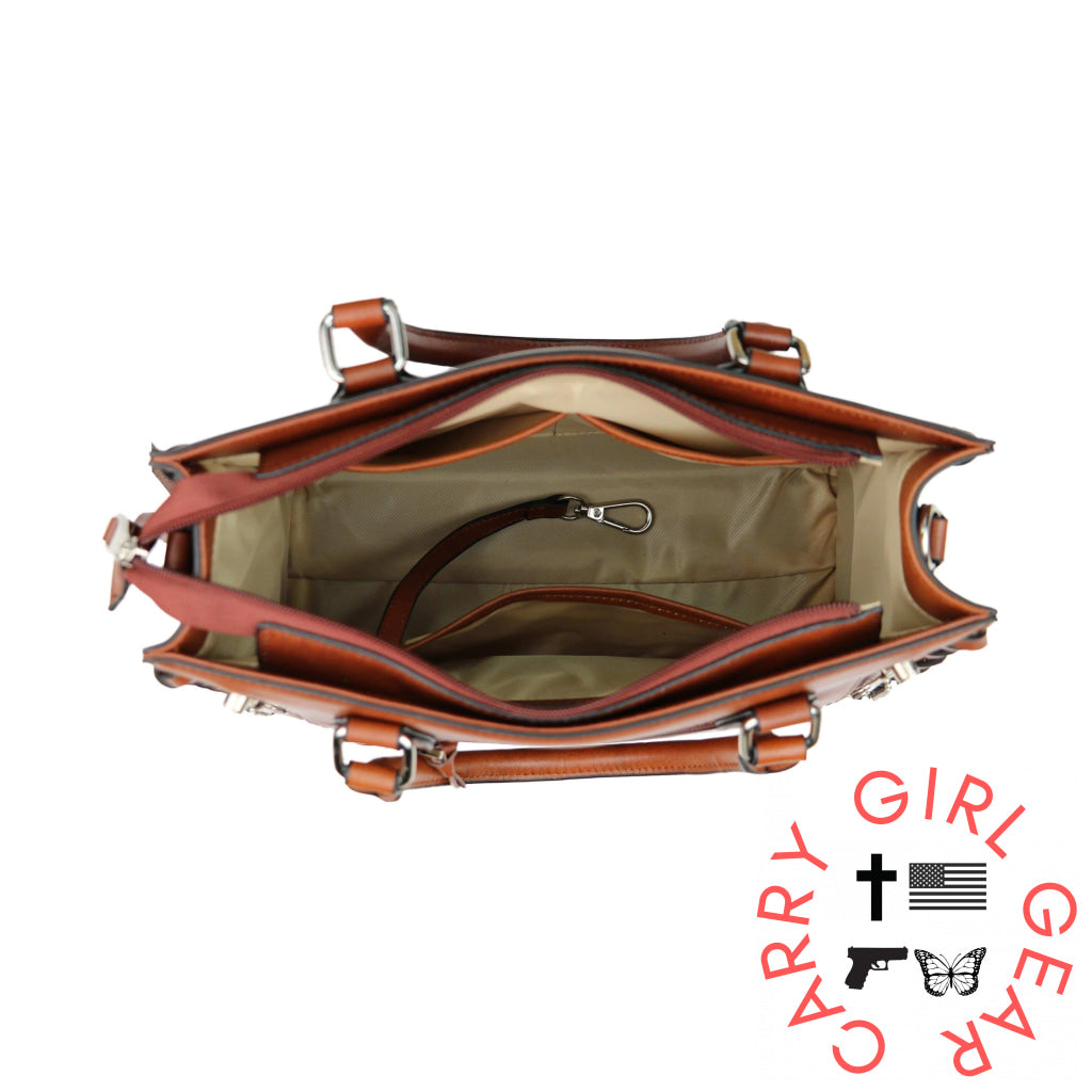 Concealed Carry Emma Leather Satchel By Lady Conceal Satchels