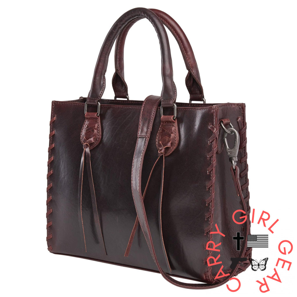 Concealed Carry Emma Leather Satchel By Lady Conceal Satchels