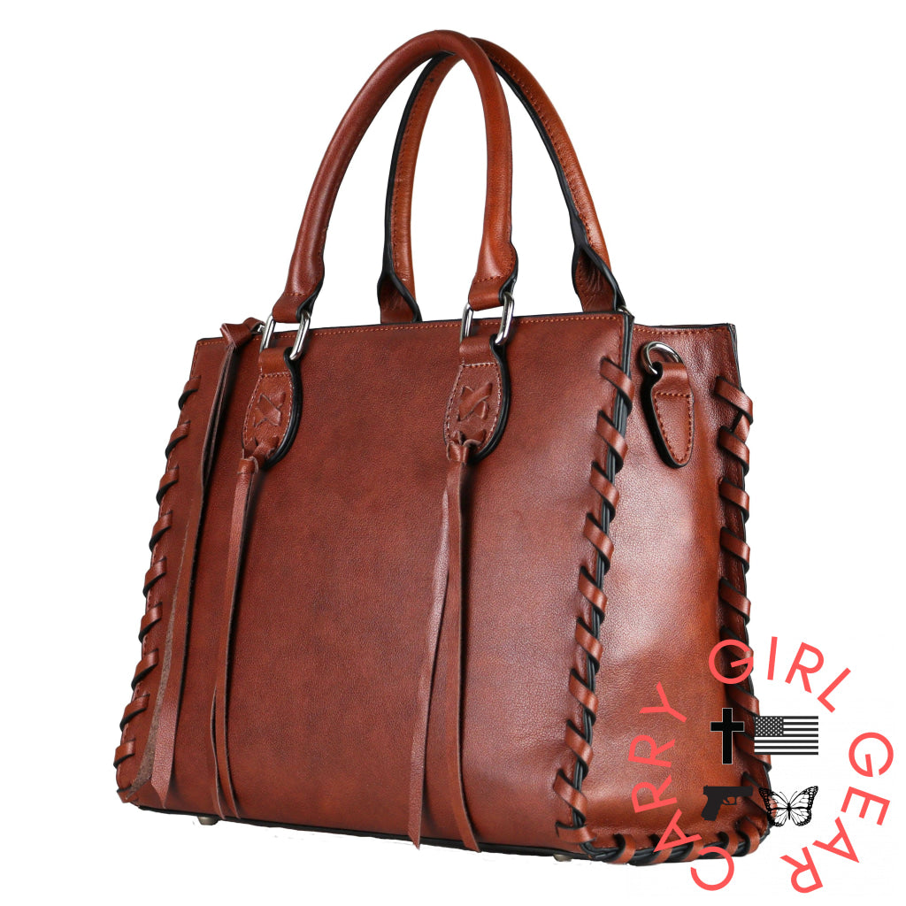Concealed Carry Emma Leather Satchel By Lady Conceal Satchels
