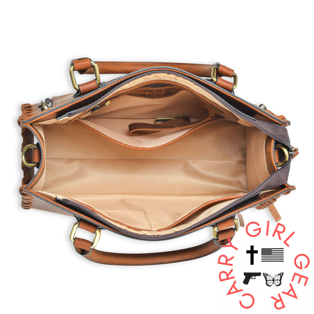 Concealed Carry Emma Leather Satchel By Lady Conceal Satchels